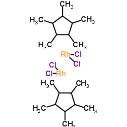 Bis[(pentamethylcyclopentadienyl)dichloro-rhodium] structure
