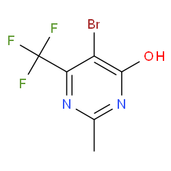 5-溴-2-甲基-6-(三氟甲基)嘧啶-4-醇结构式
