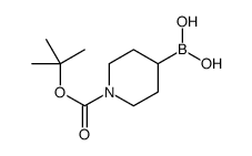 (1-(叔丁氧基羰基)哌啶-4-基)硼酸结构式