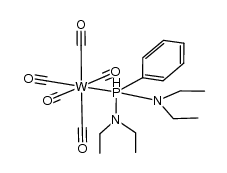bis(diethylamino)phenylphosphine(pentacarbonyl)tungsten(0) Structure