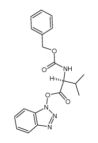 N-(Benzyloxycarbonyl)-L-valine 1H-benzotriazol-1-yl ester结构式