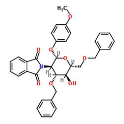 4-甲氧苯基-3,6-二-O-苄基-2-脱氧-2-苯二甲酰亚氨基-β-D-吡喃葡萄糖苷图片