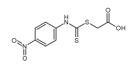 [N-4-Nitrophenylthiocarbamoylthio]-essigsaeure Structure