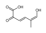 (3E,5Z)-6-hydroxy-5-methyl-2-oxohexa-3,5-dienoic acid结构式