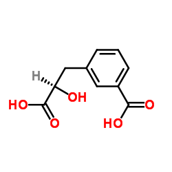 (ALPHAR)-3-羧基-ALPHA-羟基苯丙酸结构式