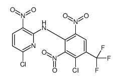 6-chloro-N-[3-chloro-2,6-dinitro-4-(trifluoromethyl)phenyl]-3-nitropyridin-2-amine Structure