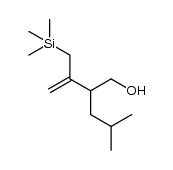 4-methyl-2-(3-(trimethylsilyl)prop-1-ene-2-yl)pentan-1-ol结构式