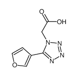 2-[5-(furan-3-yl)tetrazol-1-yl]acetic acid Structure
