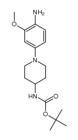 tert-butyl 1-(4-amino-3-methoxyphenyl)piperidin-4-ylcarbamate结构式