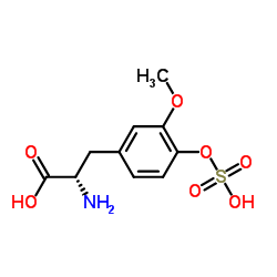 3-O-甲基-L-多巴-d3 4-硫酸盐结构式
