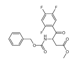 (S)-3-((benzyloxycarbonyl)amino)-4-(2,4,5-trifluorophenyl)-4-oxobutanoic acid methyl ester Structure