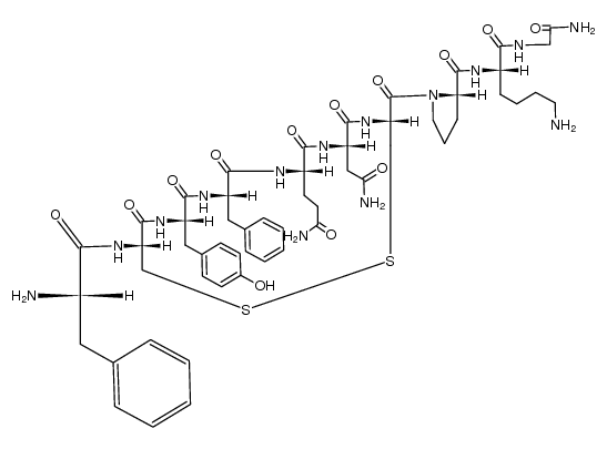 Nα-phenylalanyl[8-lysine]vasopressin结构式
