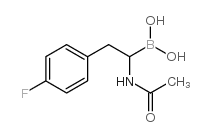 1-acetamido-2-(4-fluorophenyl)ethane-1-boronic acid结构式
