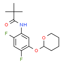 2,4-二氟-5-新戊酰氨基-O-(2-四氢吡喃基)苯酚结构式
