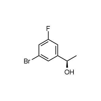 (1r)-1-(3-溴-5-氟苯基)乙基-1-醇结构式