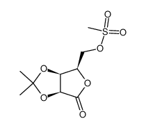 2,3-O-isopropylidene-5-O-methanesulfonyl-D-lyxono-1,4-lactone结构式