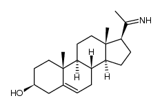3β-hydroxy-pregn-5-en-20-one-imine Structure