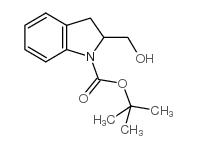 2-(羟基甲基)吲哚啉-1-羧酸叔丁酯结构式