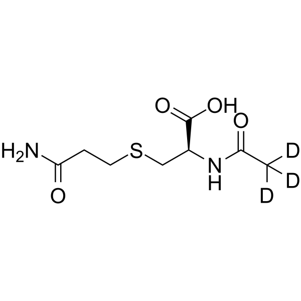 N-Acetyl-S-(carbamoylethyl)-L-cysteine-d3 Structure
