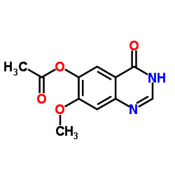 3,4-Dihydro-7-methoxy-4-oxoquinazolin-6-yl acetate Structure