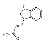 3-(2,3-dihydro-1H-indol-3-yl)prop-2-enoic acid结构式