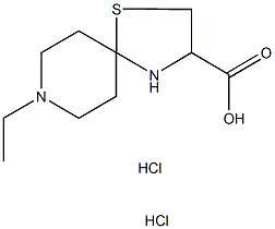 8-ethyl-1-thia-4,8-diazaspiro[4.5]decane-3-carboxylic acid dihydrochloride Structure
