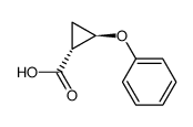 (+/-)-trans-2-phenoxy-cyclopropanecarboxylic acid结构式