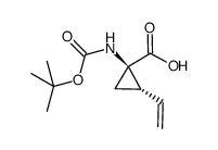 rel-(1R,2S)-1-[[[(1,1-二甲基乙氧基)羰基]氨基]-2-乙烯基环丙烷羧酸结构式