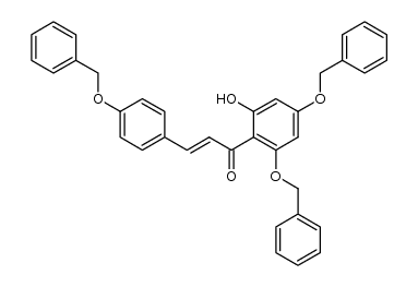 3-(4-benzyloxyphenyl)-1-(2,4-dibenzyloxy-6-hydroxyphenyl)prop-2-en-1-one结构式