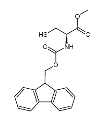 L-Cysteine, N-[(9H-fluoren-9-ylmethoxy)carbonyl]-, methyl ester结构式