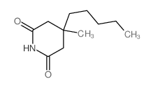 2,6-Piperidinedione,4-methyl-4-pentyl- Structure