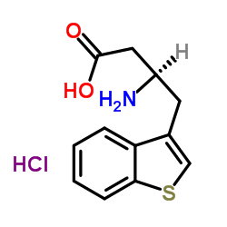 (R)-3-氨基-4-(3-苯并噻吩基)丁酸结构式