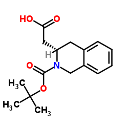Boc-(S)-2-tetrahydroisoquinoline acetic acid Structure