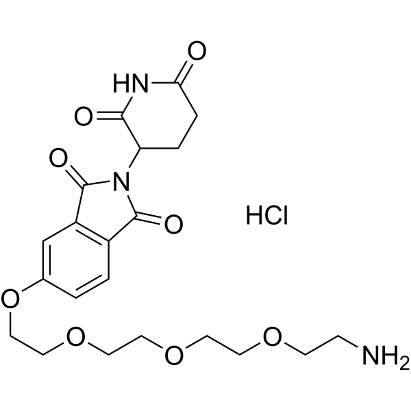Thalidomide-5-PEG4-NH2 hydrochloride Structure