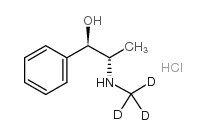 (1R,2S)-()-麻黄碱-d3 (N-甲基-d3)盐酸结构式