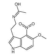 N-[2-(5-methoxy-4-nitro-1H-indol-3-yl)ethyl]acetamide结构式