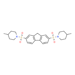 2,7-bis((4-methylpiperidin-1-yl)sulfonyl)-9H-fluorene Structure