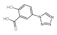 2-羟基-5-(1H-四唑-1-基)苯甲酸结构式