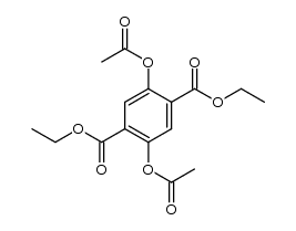 2,5-diacetoxy-terephthalic acid diethyl ester Structure