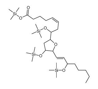 8-[Tetrahydro-4-[(trimethylsilyl)oxy]-5-[3-[(trimethylsilyl)oxy]-1-octenyl]furan-2-yl]-8-[(trimethylsilyl)oxy]-5-octenoic acid trimethylsilyl ester structure