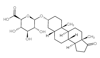 b-D-Glucopyranosiduronic acid, (3a,5b)-17-oxoandrostan-3-yl Structure