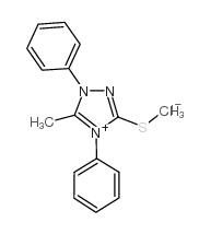 5-甲基-3-(甲硫基)-1,4-二苯基-1H-1,2,4-三唑碘化物结构式