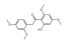 2-hydroxy-4,6-dimethoxyphenyl-2',4'-dimethoxybenzyl ketone结构式