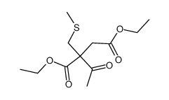 2-acetyl-2-(methylsulfanyl-methyl)-succinic acid diethyl ester Structure