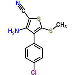 3-Amino-4-(4-chlorophenyl)-5-(methylsulfanyl)-2-thiophenecarbonitrile Structure