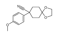 8-(4-methoxyphenyl)-1,4-dioxaspiro[4.5]decane-8-carbonitrile Structure