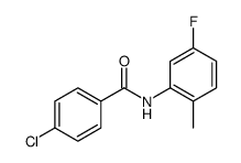 4-氯-n-(5-氟-2-甲基苯基)苯甲酰胺结构式