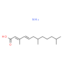 ammonium (2E,4E)-()-3,7,11-trimethyldodeca-2,4-dienoate结构式