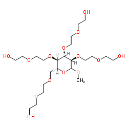 Methyl 2,3,4,6-tetrakis-O-[2-(2-hydroxyethoxy)ethyl]-D-glucopyranoside结构式