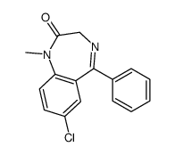 7-chloro-1-methyl-5-phenyl-3H-1,4-benzodiazepin-2-one结构式